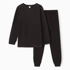 Комплект для мальчиков (джемпер, брюки), ТЕРМО, цвет чёрный, рост 134 см - Фото 1