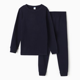 Комплект для мальчиков (джемпер, брюки), ТЕРМО, цвет тёмно-синий, рост 134 см