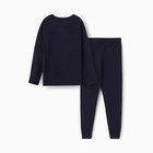 Комплект для мальчиков (джемпер, брюки), ТЕРМО, цвет тёмно-синий, рост 134 см - фото 24987166