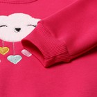 Костюм для девочек (свитшот, брюки), НАЧЁС, цвет фуксия, рост 104 см - фото 23378376