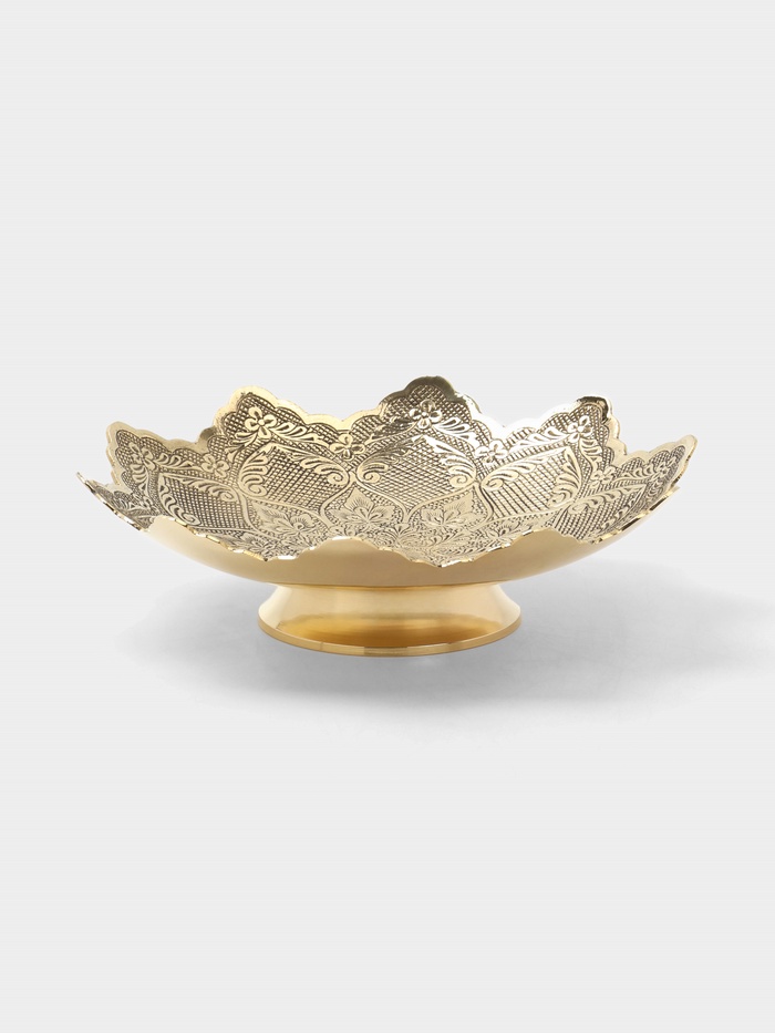 Блюдо «Лепестки», с узором, 21×21×5.7 см, латунь - Фото 1