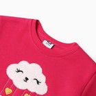 Костюм для девочек (свитшот, брюки), НАЧЁС, цвет фуксия, рост 98 см - фото 23378393