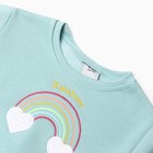 Костюм для девочек (свитшот, брюки), НАЧЁС, цвет бирюзовый, рост 86 см - фото 24987179