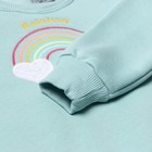 Костюм для девочек (свитшот, брюки), НАЧЁС, цвет бирюзовый, рост 98 см - фото 24987190