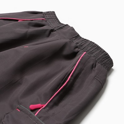 Брюки утеплённые для девочки, серые, рост 128 см