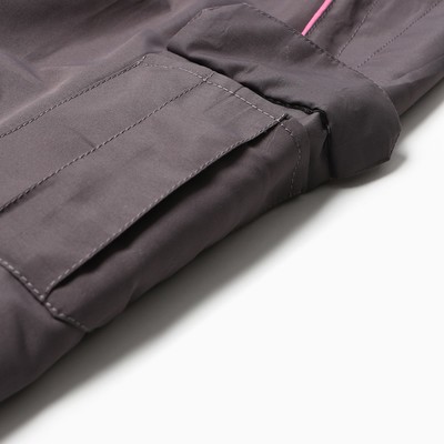 Брюки утеплённые для девочки, серые, рост 128 см