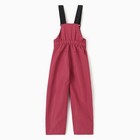 Полукомбинезон утеплённый для девочек, цвет фуксия, рост 122 см - фото 24987439