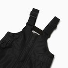 Полукомбинезон утеплённый для мальчиков, цвет чёрный, рост 74 см - Фото 2