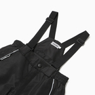 Полукомбинезон утепленный для мальчиков, цвет чёрный, рост 128 см - фото 24987650