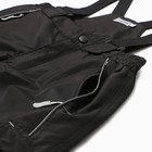 Полукомбинезон утепленный для мальчиков, цвет чёрный, рост 128 см - фото 24987651