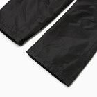 Полукомбинезон утепленный для мальчиков, цвет чёрный, рост 128 см - фото 24987653