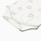 Боди Bloom Baby Короны с кор. рукавом, р. 80 см, молочный - Фото 4