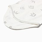 Боди Bloom Baby Короны с кор. рукавом, р. 80 см, молочный - Фото 5