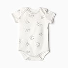 Боди Bloom Baby Короны с кор. рукавом, р. 86 см, молочный - фото 26502384