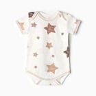 Боди Bloom Baby Звездочки с кор. рукавом, р. 80 см, молочный - фото 26502402