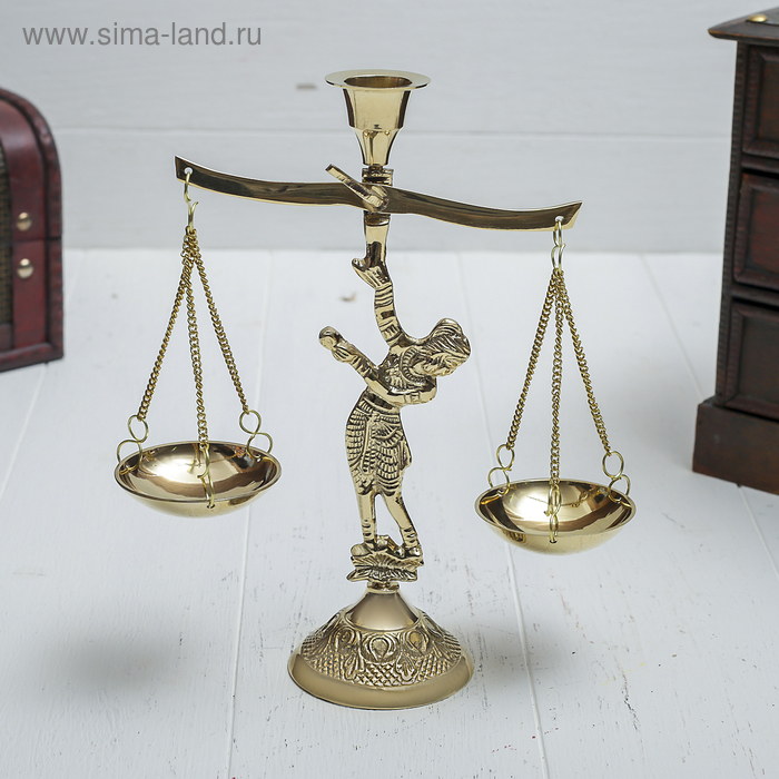 Подсвечник, 6×6×16 см, латунь - Фото 1