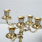 Подсвечник на 5 свечей «Клим», 22.5×22.5×23 см, латунь, с перламутром - Фото 4