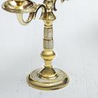 Подсвечник на 5 свечей «Клим», 22.5×22.5×23 см, латунь, с перламутром - Фото 5