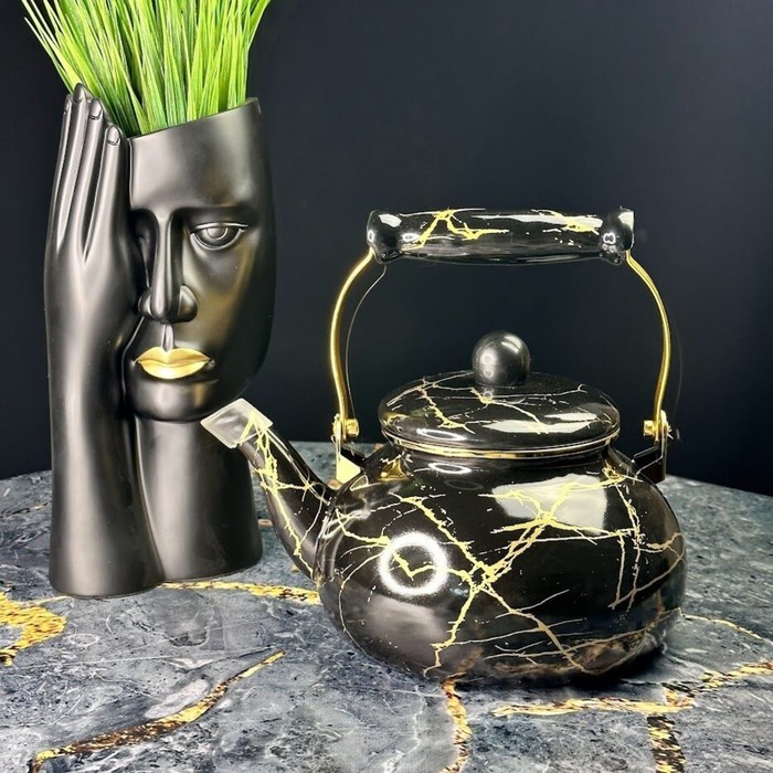 Чайник Lenardi «Чёрный мрамор», 2.5 л - Фото 1