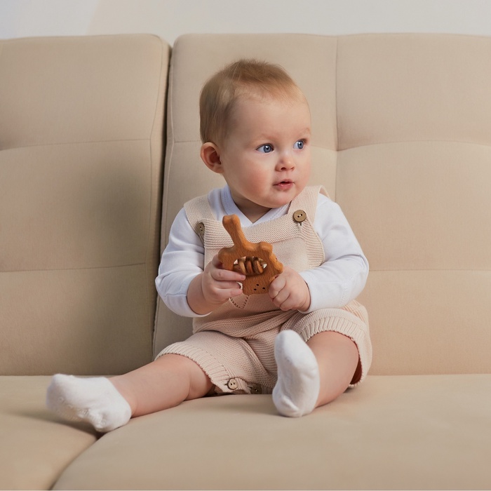 Комбинезон детский вязаный MINAKU, рост 86-92, бежевый