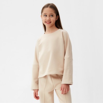 Свитшот детский MINAKU, бежевый, рост 146 см