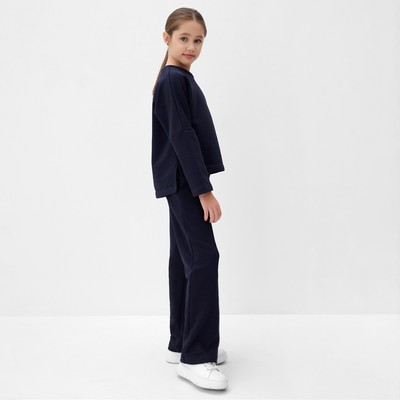 Свитшот для девочки MINAKU, тёмно-синий, рост 140 см