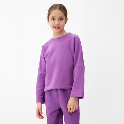 Свитшот для девочки MINAKU, лавандовый, рост 146 см
