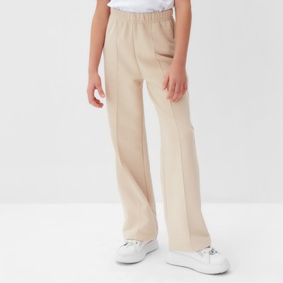 Брюки для девочки MINAKU, бежевые, рост 140 см