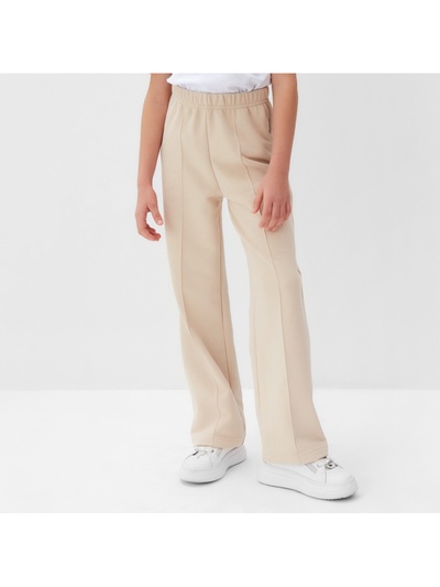 Брюки для девочки MINAKU, бежевые, рост 158 см