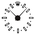Часы-наклейка, серия: DIY, "Соломон", d-120 см, сек стрелка 39 см, цифра 13 см, АА, черные - фото 11522934