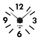 Часы-наклейка, серия: DIY, "Соломон", d-120 см, сек стрелка 39 см, цифра 12 см, АА, черные - фото 320491877