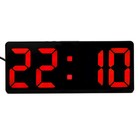 Часы настольные электронные: будильник, термометр, календарь, USB, 15х6.3 см, красные цифры - фото 3144124