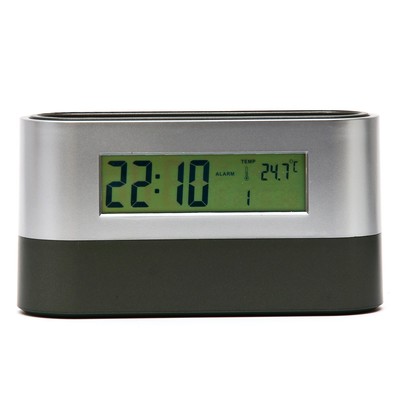 Часы настольные - органайзер для канцелярии: будильник, термометр, календарь, 15.1 х 4.7 см