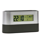 Часы - органайзер настольные: будильник, термометр, календарь, 15.1 х 4.7 см, 2ААА - фото 7847358