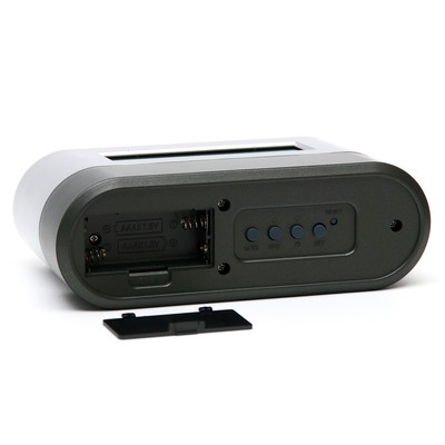 Часы настольные - органайзер для канцелярии: будильник, термометр, календарь, 15.1 х 4.7 см