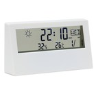 Часы - будильник электронные настольные: термометр, календарь, гигрометр, 13.3 х 7.4 см - Фото 2