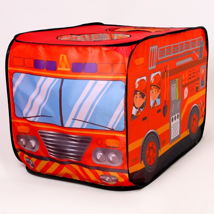 Детская игровая палатка «Пожарная машина» 70 × 70 × 110 см - Фото 1