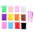 Пластилин лёгкий, прыгающий, набор 12 цветов, вес 1 цвета: 10 г, 3 инструмента - Фото 3