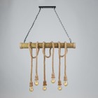 Светильник "Канаты" 6хЕ27 60Вт коричневый 80х15х15см BayerLux - фото 23174622