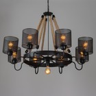 Светильник "Ричард" 8хЕ27 60Вт черный 75х75х35-75см BayerLux - фото 24664499