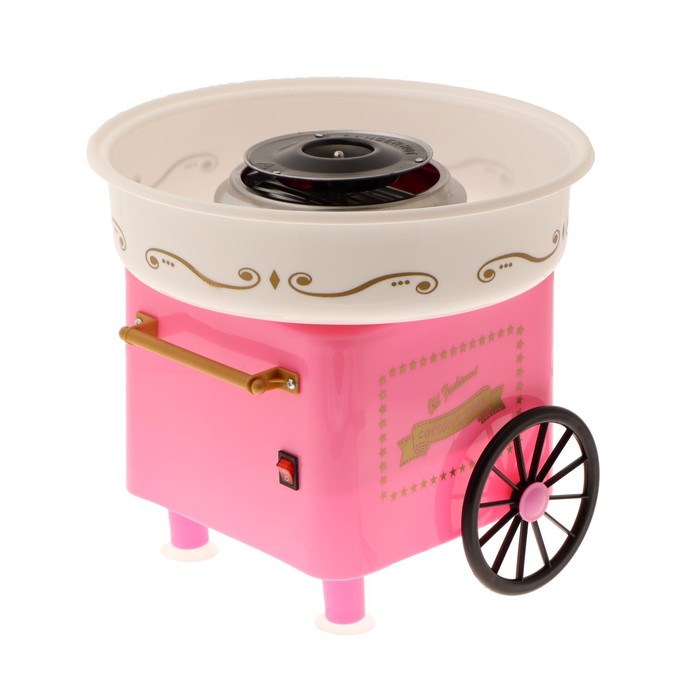 Аппарат для приготовления сладкой ваты Luazon LCC-02, 500 Вт, розовый - Фото 1