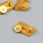 Сувенир полистоун "Золотые слитки с монетами" 2,5х1 см - Фото 2