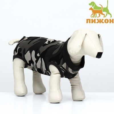 Попона послеоперационная, размер XS, ДС 22, ОГ 28-35 см, вес 2-4 кг, хлопок. камуфляж