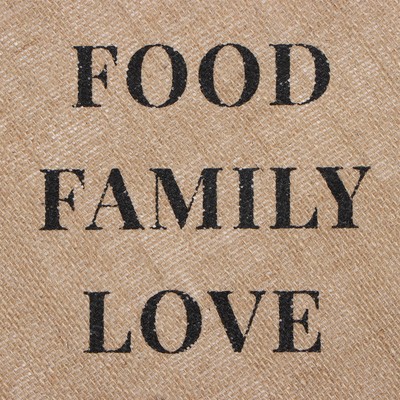 Набор салфеток «Этель» Food. Family. Love, 4 шт., d=38, джут