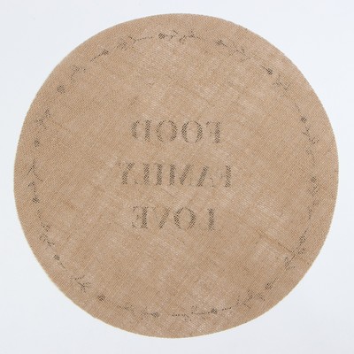 Набор салфеток «Этель» Food. Family. Love, 4 шт., d=38, джут