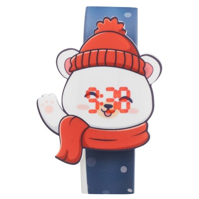 Часы наручные электронные «Медвежонок», детские, ремешок l-22.5 см