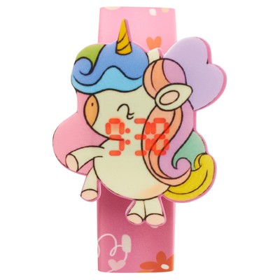 Часы наручные электронные «Единорог», детские, ремешок l-22.5 см