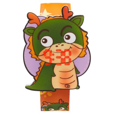 Часы наручные электронные «Дракончик», детские, ремешок силикон