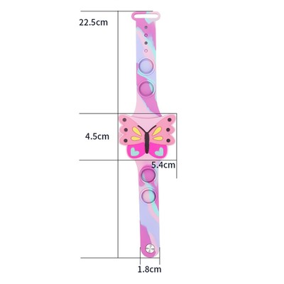 Часы наручные электронные «Бабочка», детские, ремешок pop-it, l-22.5 см