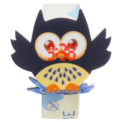 Часы наручные электронные «Совёнок», детские, ремешок силикон, разноцветные